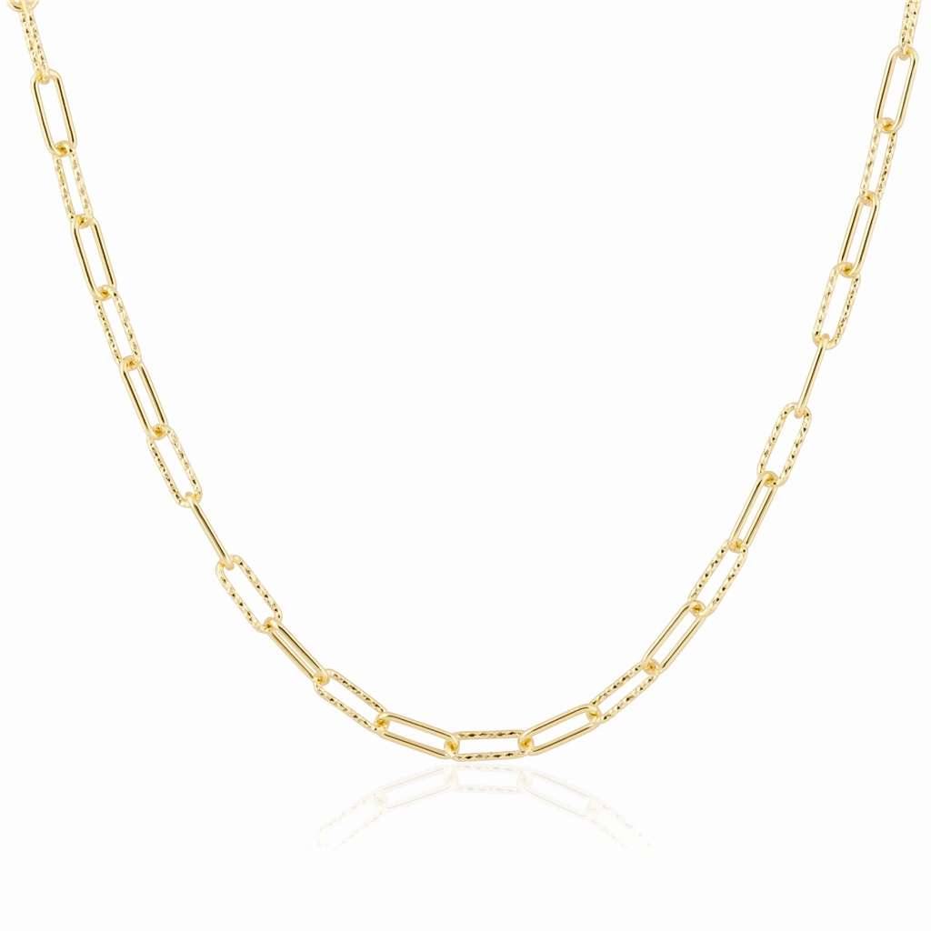 14K Yellow Gold Overlay Sparkle Necklace