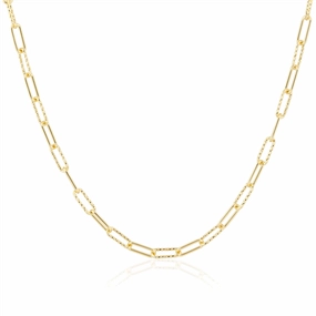 14K Yellow Gold Overlay Sparkle Necklace