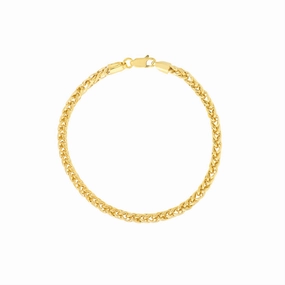 14K Yellow Gold Spiga Chain Bracelet