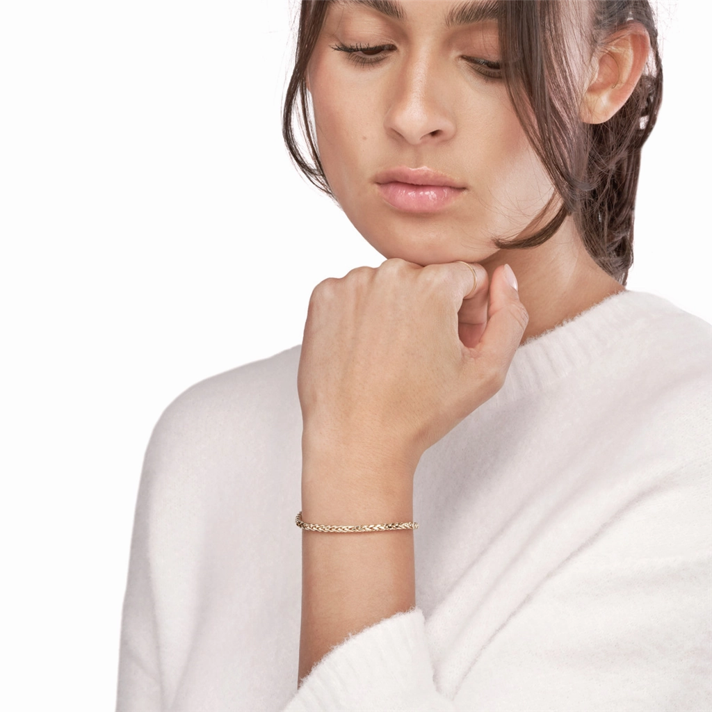 14K Yellow Gold Spiga Chain Bracelet