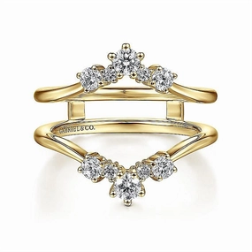 14K Yellow Gold Starlight Diamond Enhancer Ring