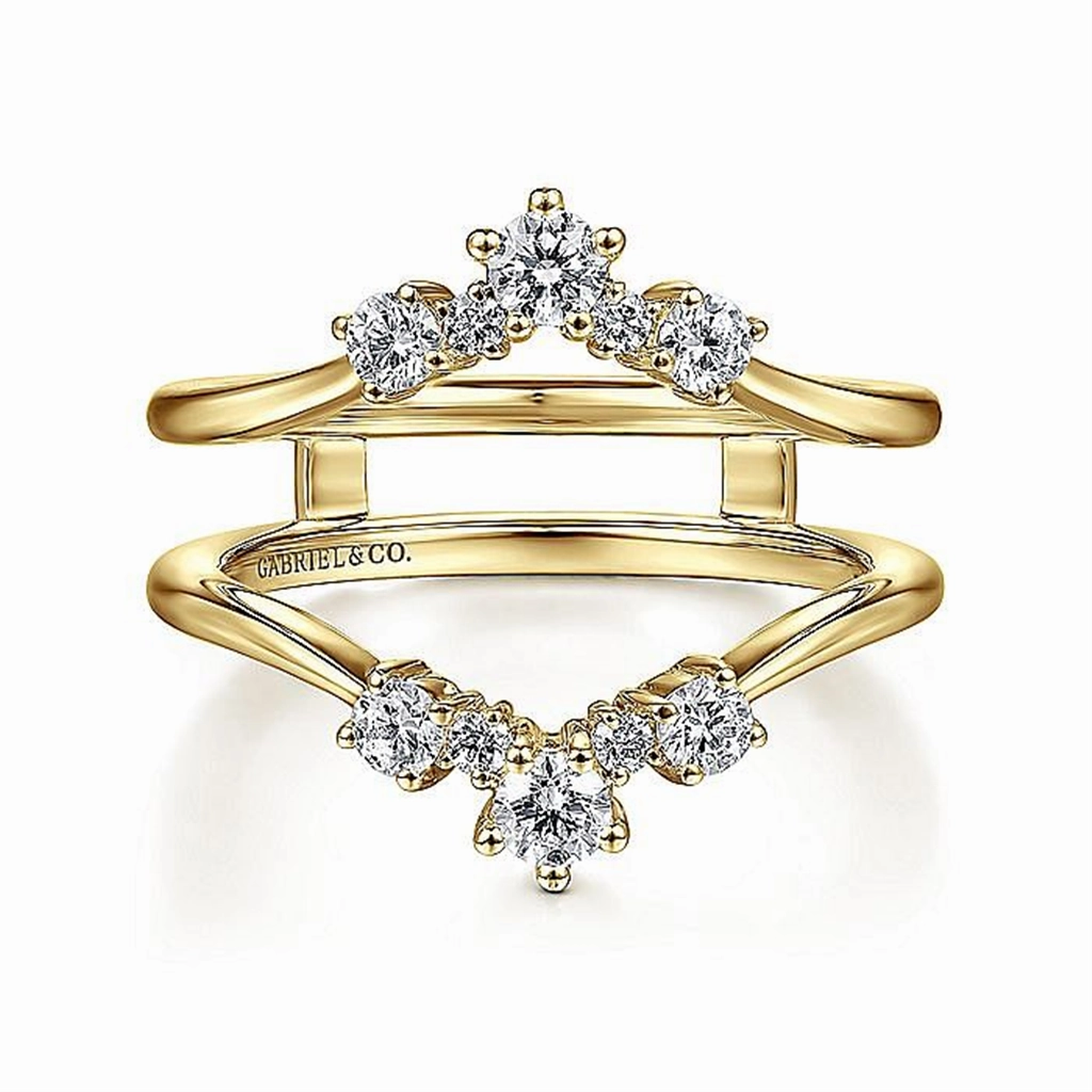 14K Yellow Gold Starlight Diamond Enhancer Ring