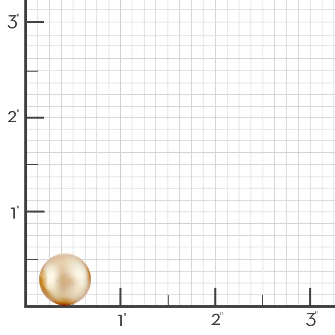 15mm Golden South Sea Pearl Earrings