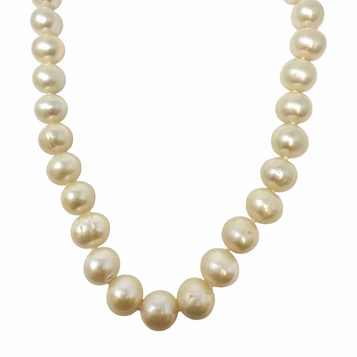 18" Freshwater Pearl Necklace with Filigree 14K Gold Clasp