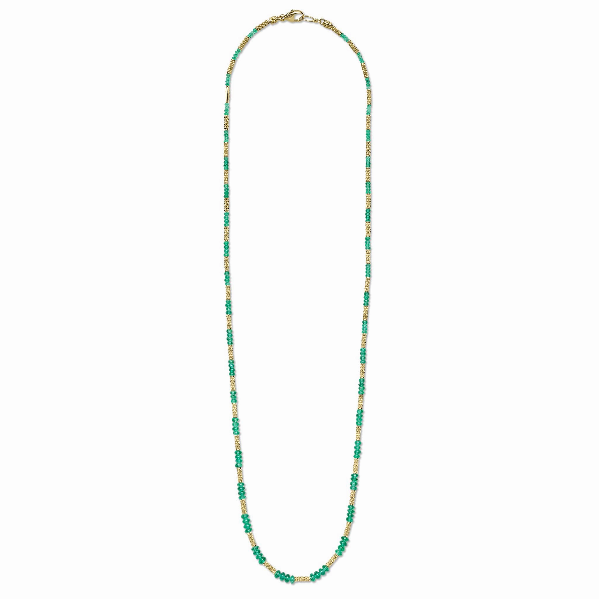18K Gold and Emerald Necklace
