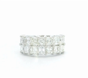 18K White Gold Contemporary Natural Diamonds Band