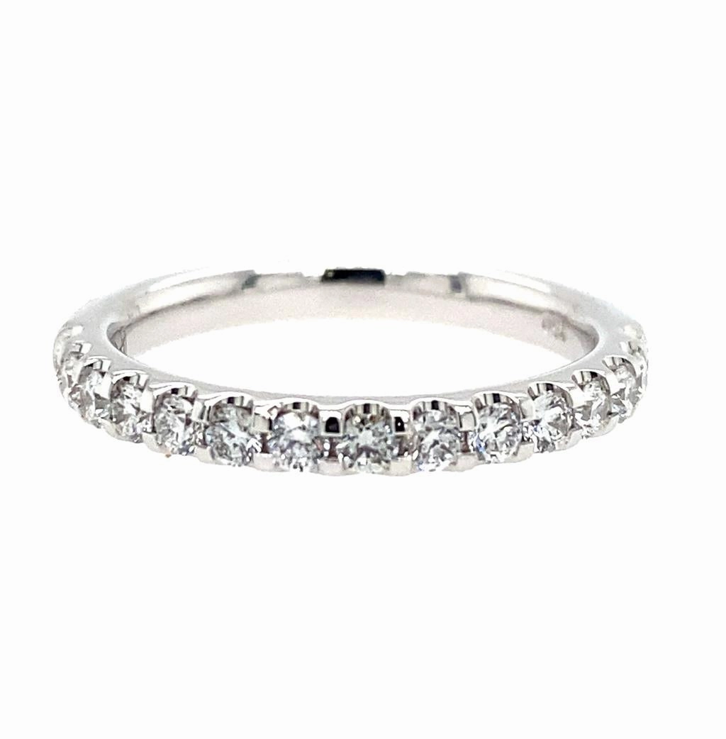 18K White Gold Half Anniversary Diamond Band