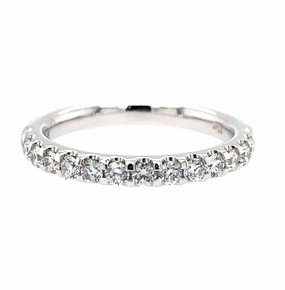 18K White Gold Half Anniversary Diamond Band