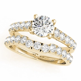 18K Yellow Gold Trellis Engagement Ring