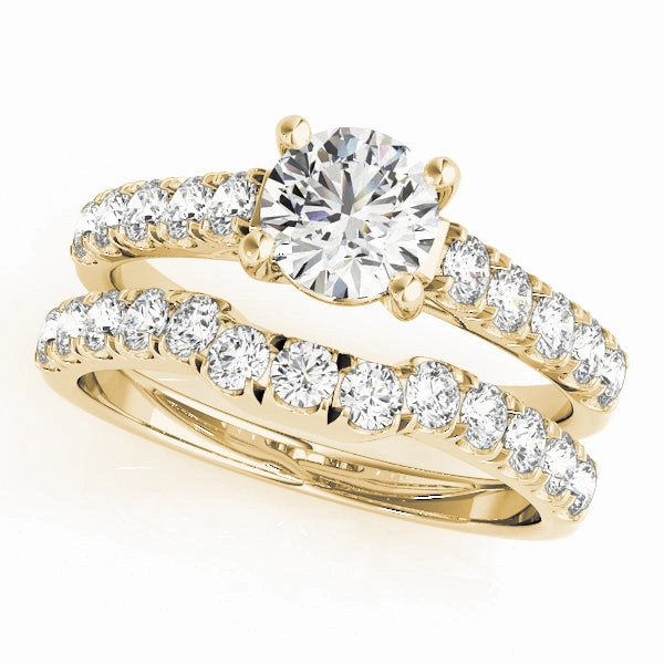 18K Yellow Gold Trellis Engagement Ring