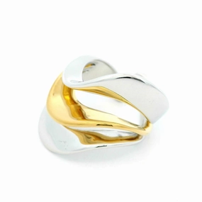 18K Yellow Gold Vermeil 'Swan' Freeform Ring