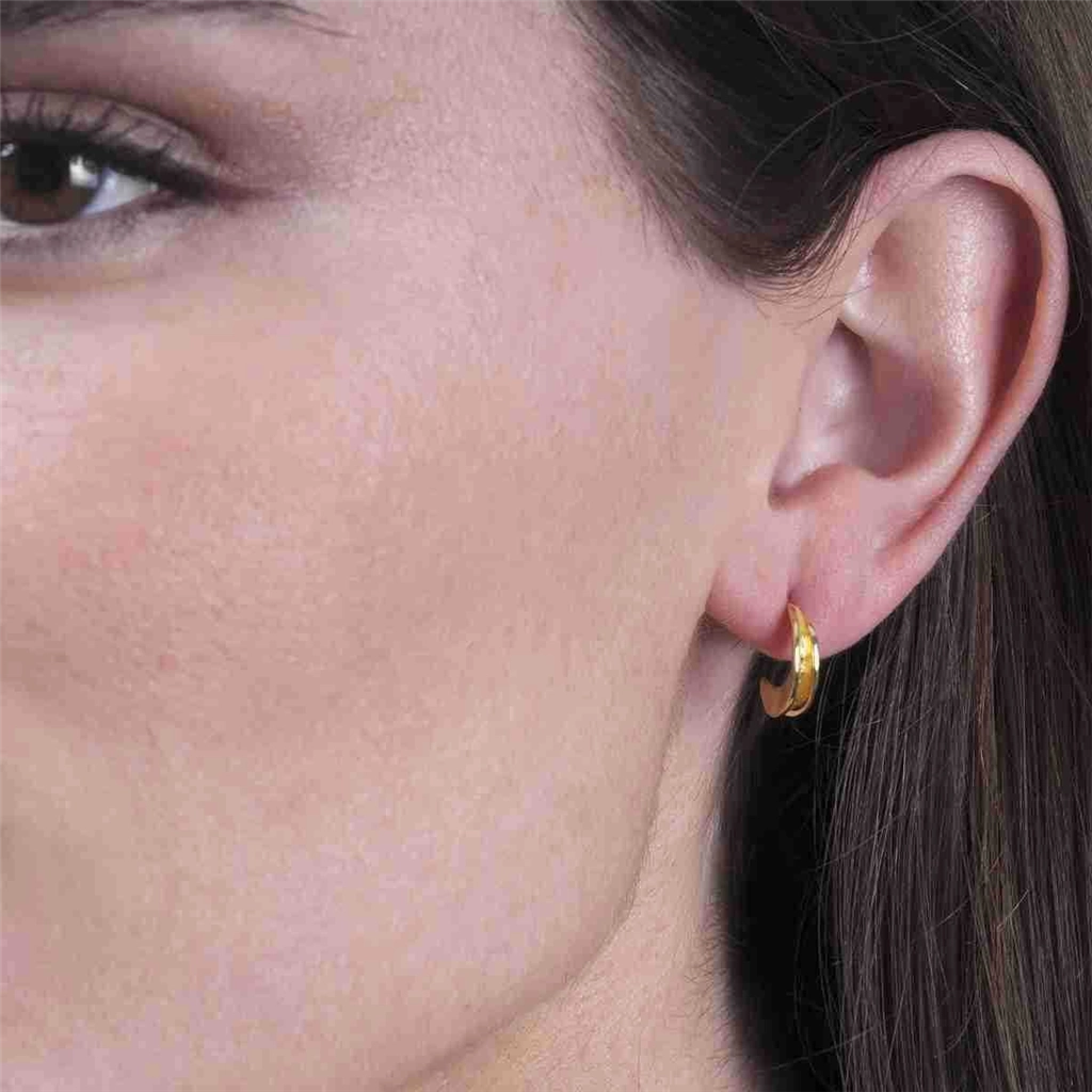 18K Yellow Gold Vermeil Baby Hoop Earrings