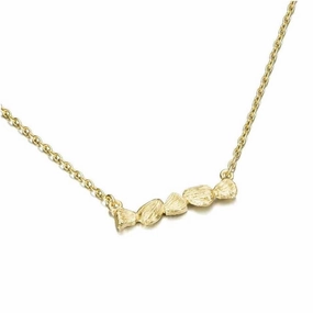 18K Yellow Gold Vermeil Nugget Bar Necklace
