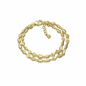 18K Yellow Gold Vermeil Nugget Bracelet