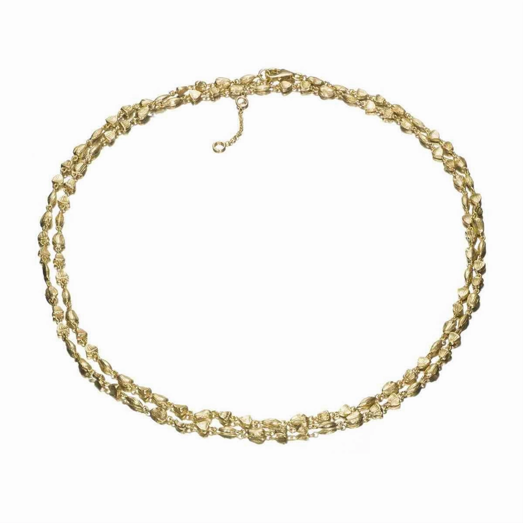 18K Yellow Gold Vermeil Nugget Necklace