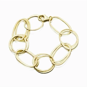 18K Yellow Gold Vermeil Oval Link Bracelet