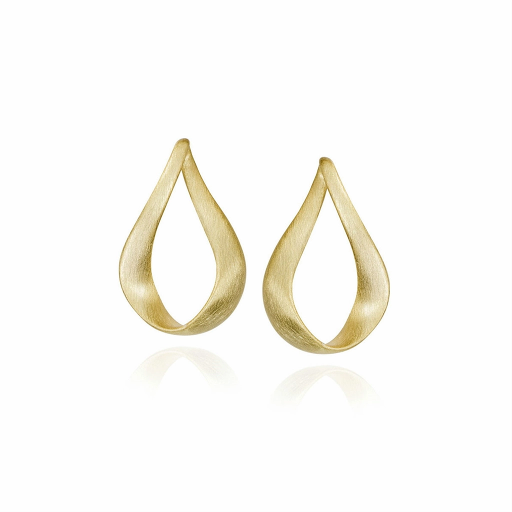 18K Yellow Gold Vermeil Twist Hoop Earrings