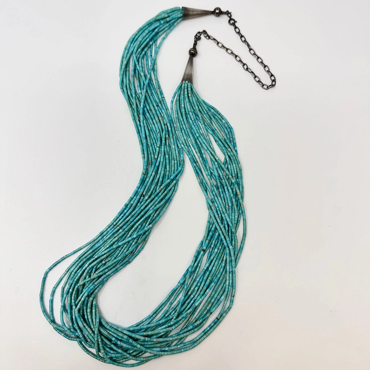20 Strand Turquoise Heishi Necklace