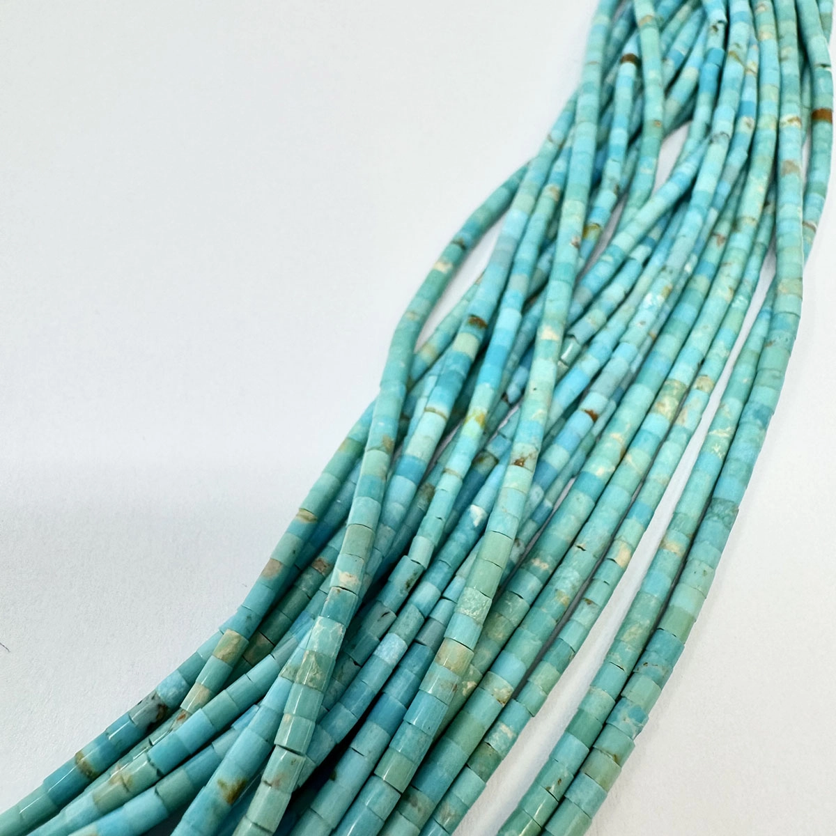 20 Strand Turquoise Heishi Necklace