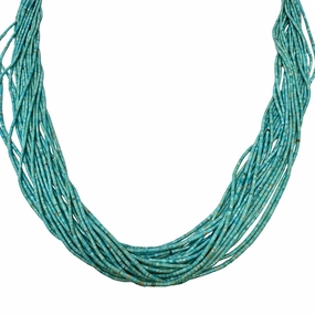 20 Strand Turquoise Heishi Necklace