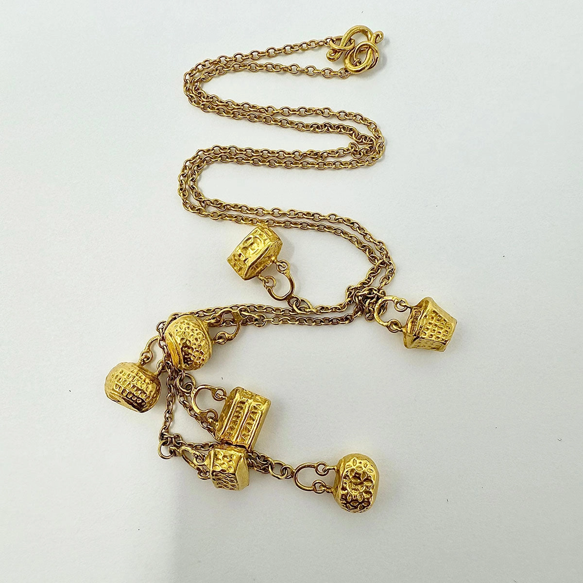 22K Gold 8 Charm  Necklace