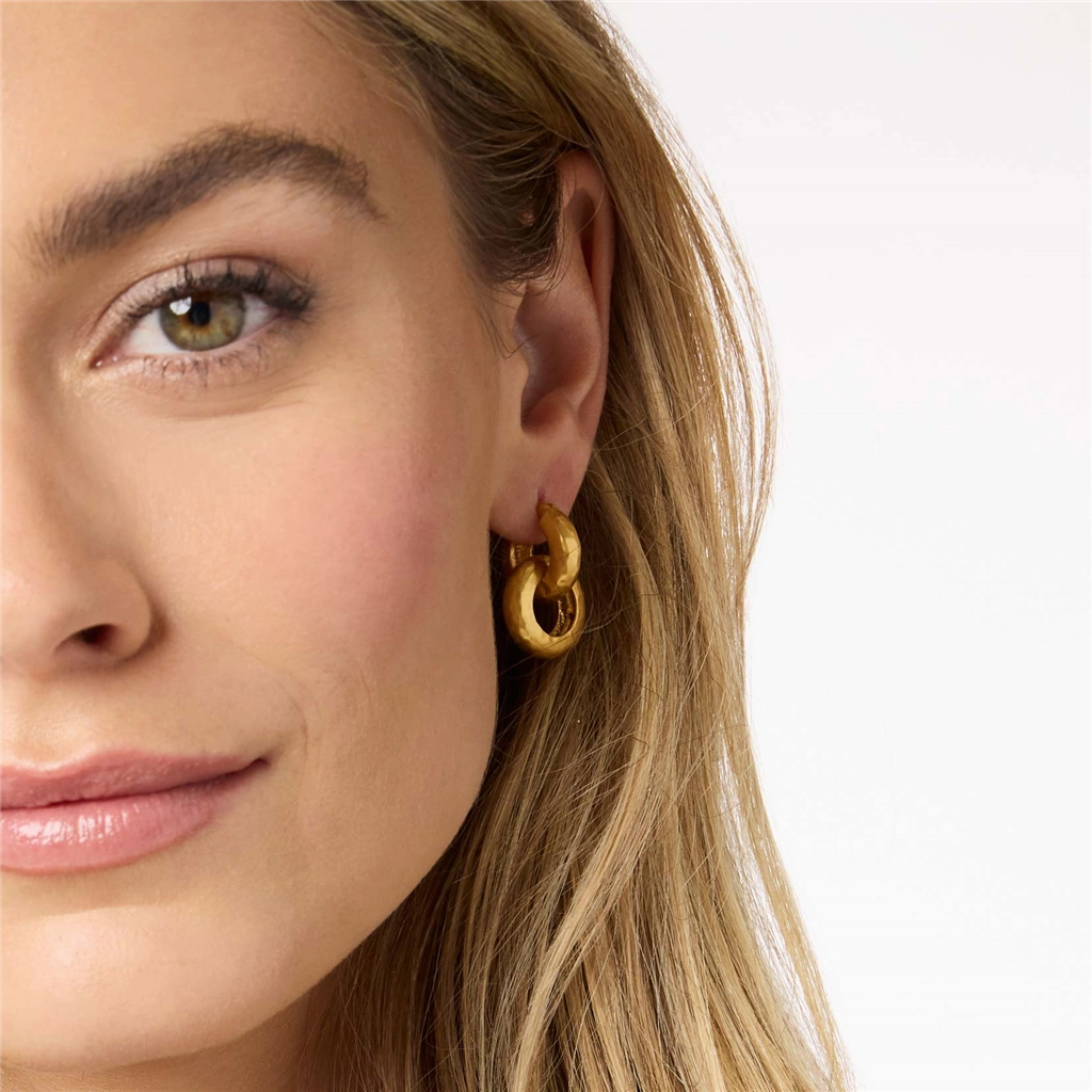 24K Yellow Gold Overlay 'Catalina' 2-In-1 Earring