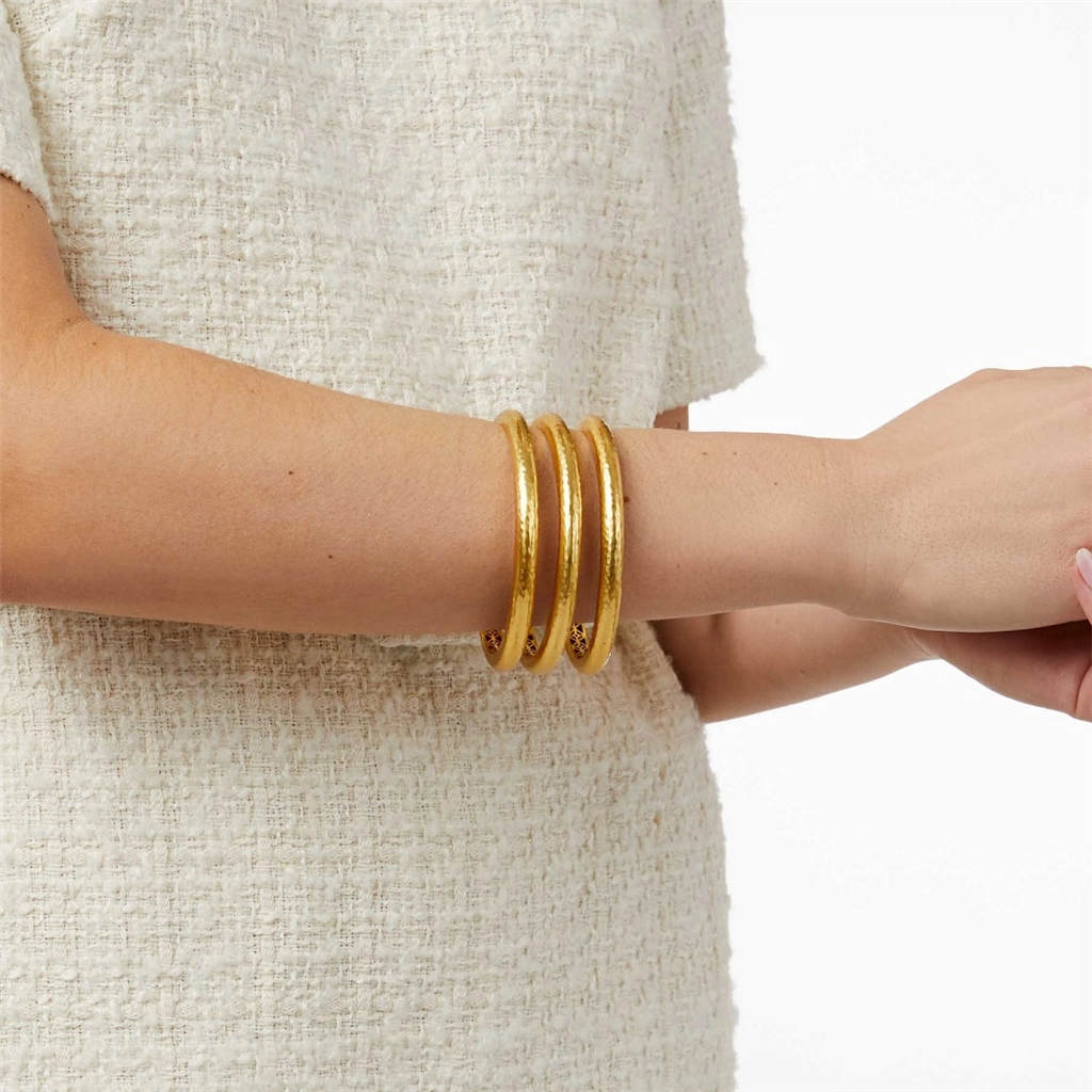 24K Yellow Gold Overlay 'Havana' Bangle