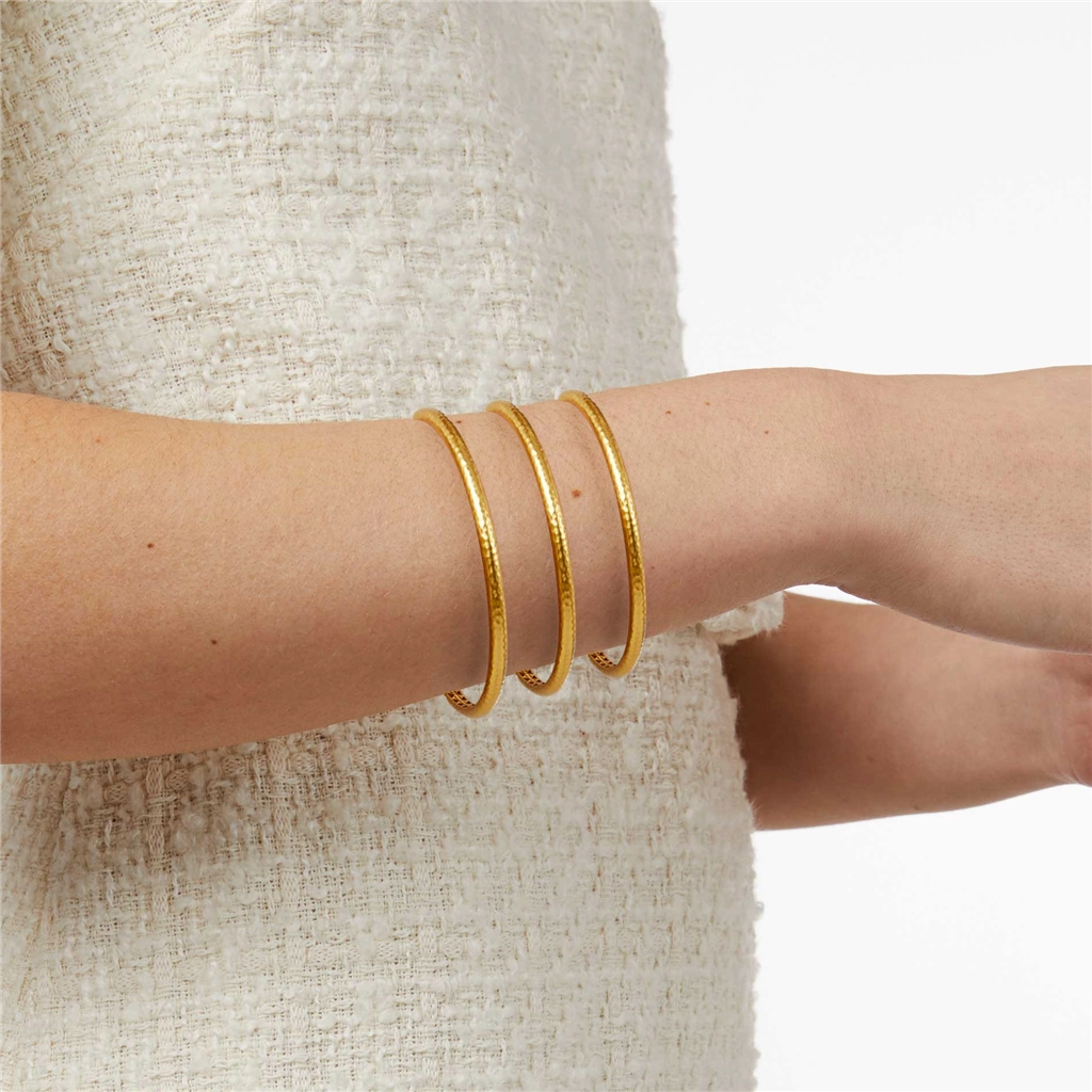 24K Yellow Gold Overlay 'Havana' Demi Bangle
