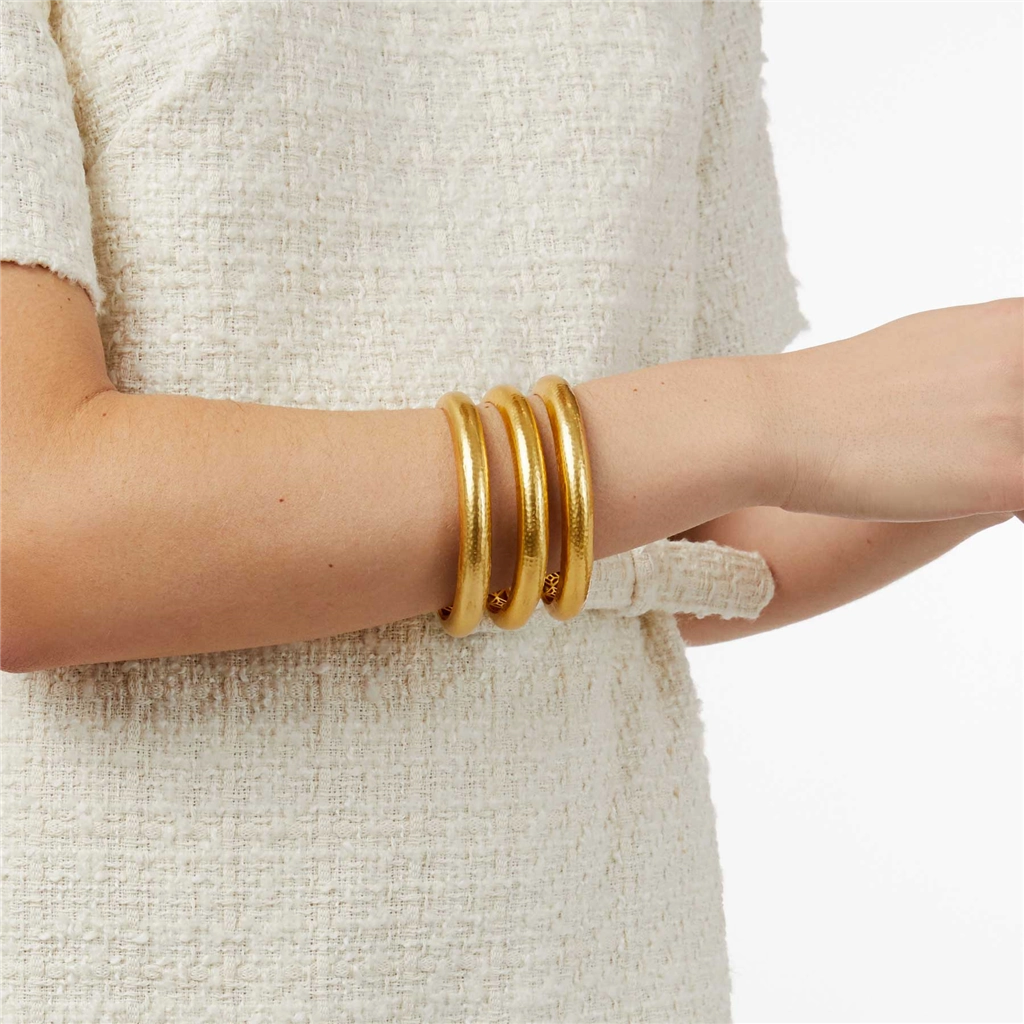 24K Yellow Gold Overlay 'Havana' Statement Bangle