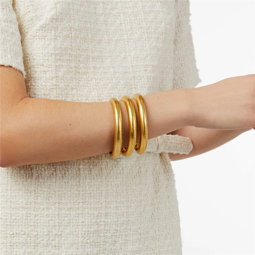 24K Yellow Gold Overlay 'Havana' Statement Bangle