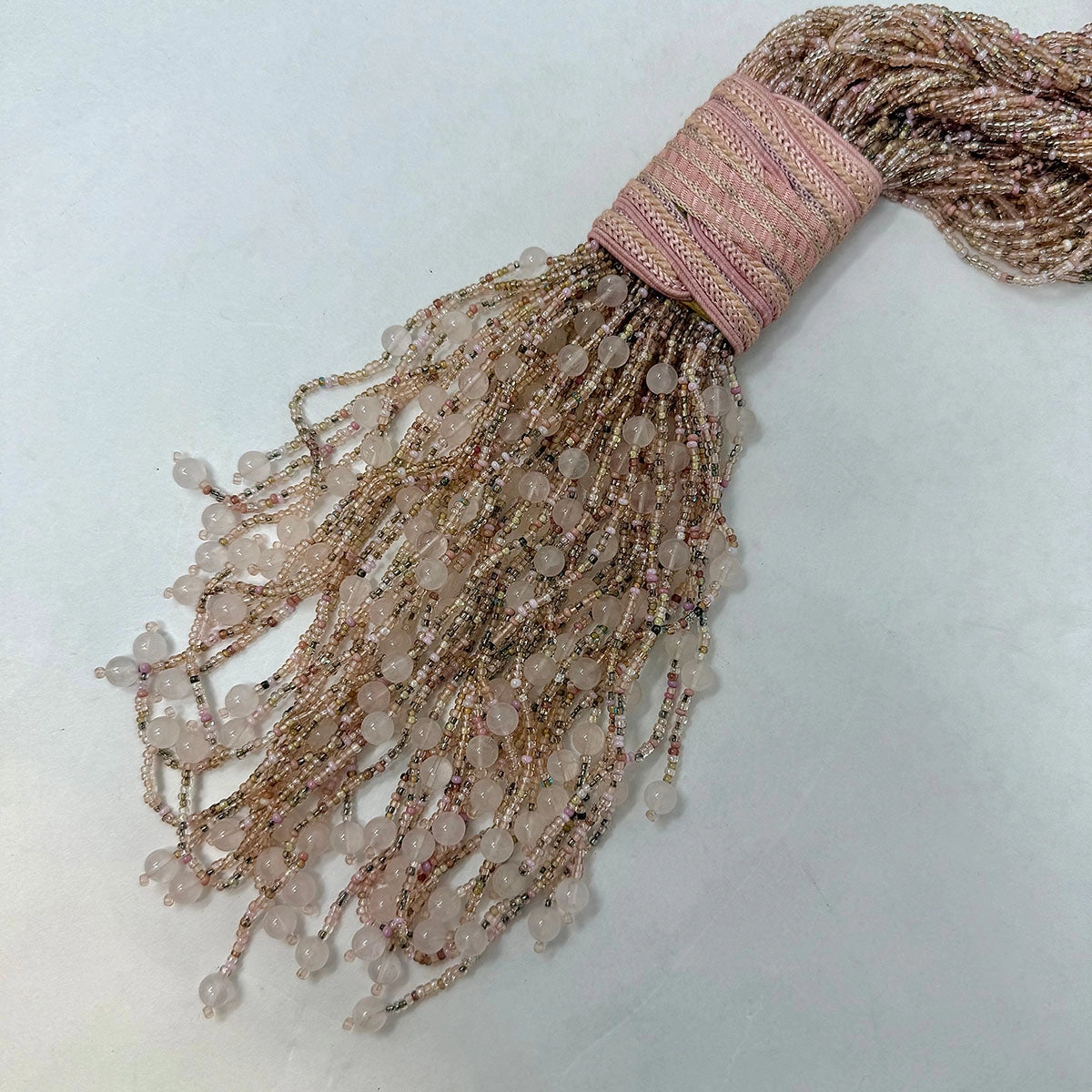 3 Strand Twisted Fringe Bead Necklace