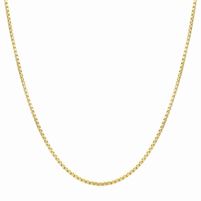 3mm 18K Gold IP Titanium Box Chain Necklace