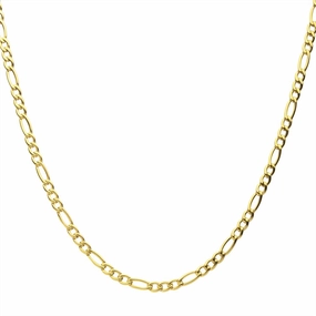 4.7mm 18K Gold IP Titanium Figaro Chain Necklace