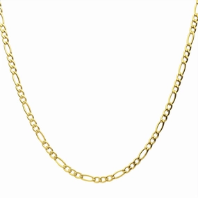 4.7mm 18K Gold IP Titanium Figaro Chain Necklace