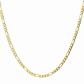 4.7mm 18K Gold IP Titanium Figaro Chain Necklace