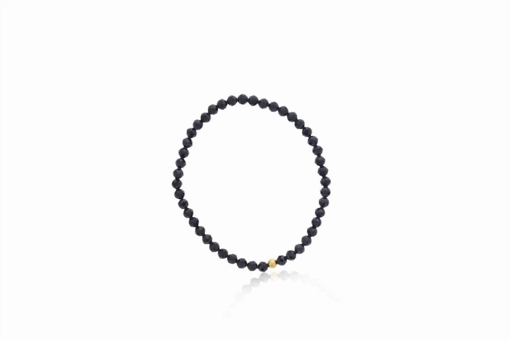 4mm Faceted Agate Bracelet With Gold Filled Finishing Bead