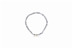 4mm Faceted Labradorite Bracelet With Gold Filled Finishing Bead