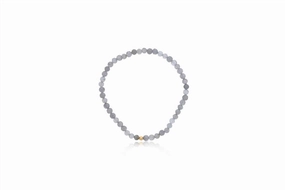 4mm Faceted Labradorite Bracelet With Gold Filled Finishing Bead