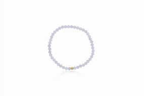 4mm Faceted Moonstone Bracelet With Gold Filled Finishing Bead