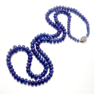 5-9mm Tanzanite Graduated Long Necklace
