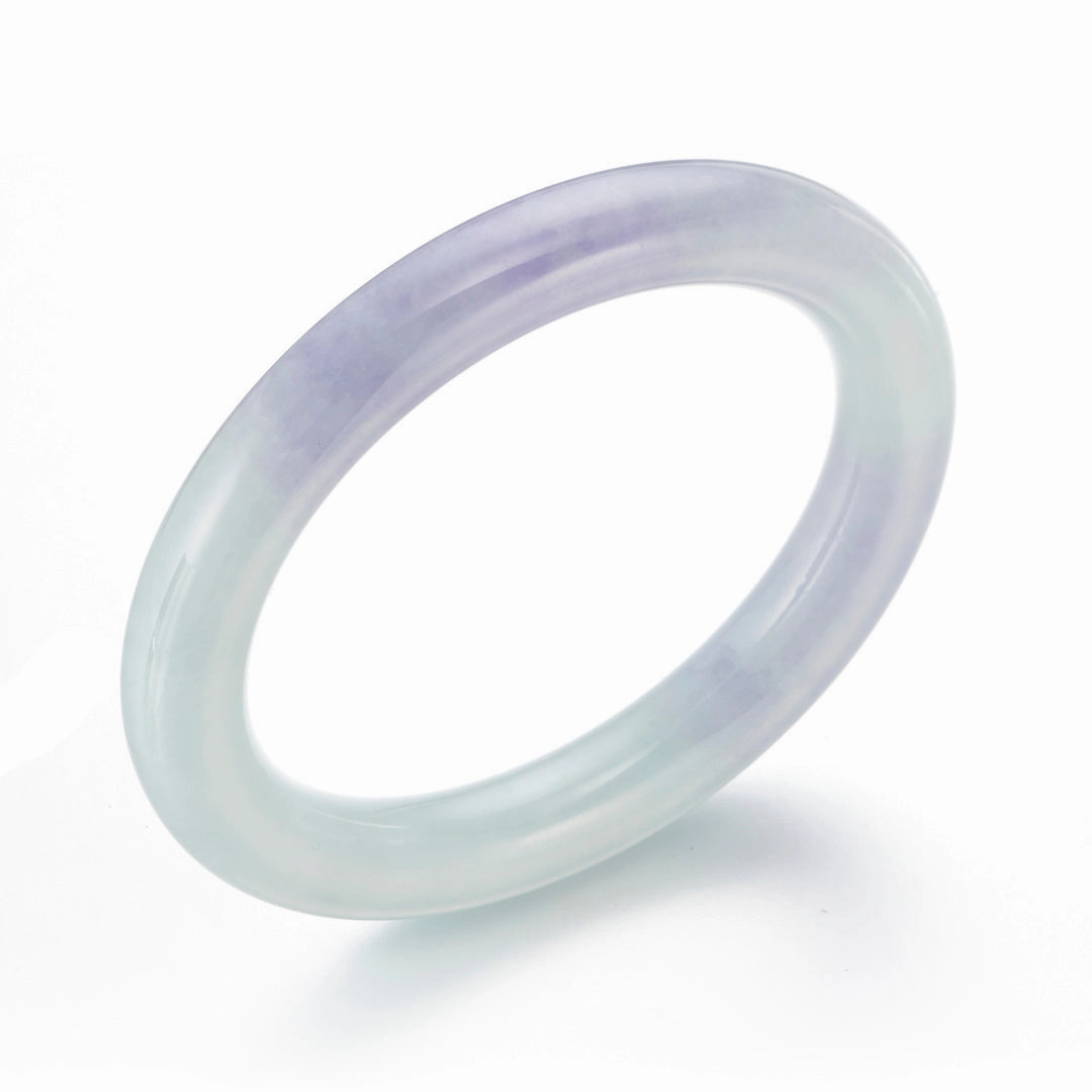 57mm Translucent Lavender-Green Jade Bangle
