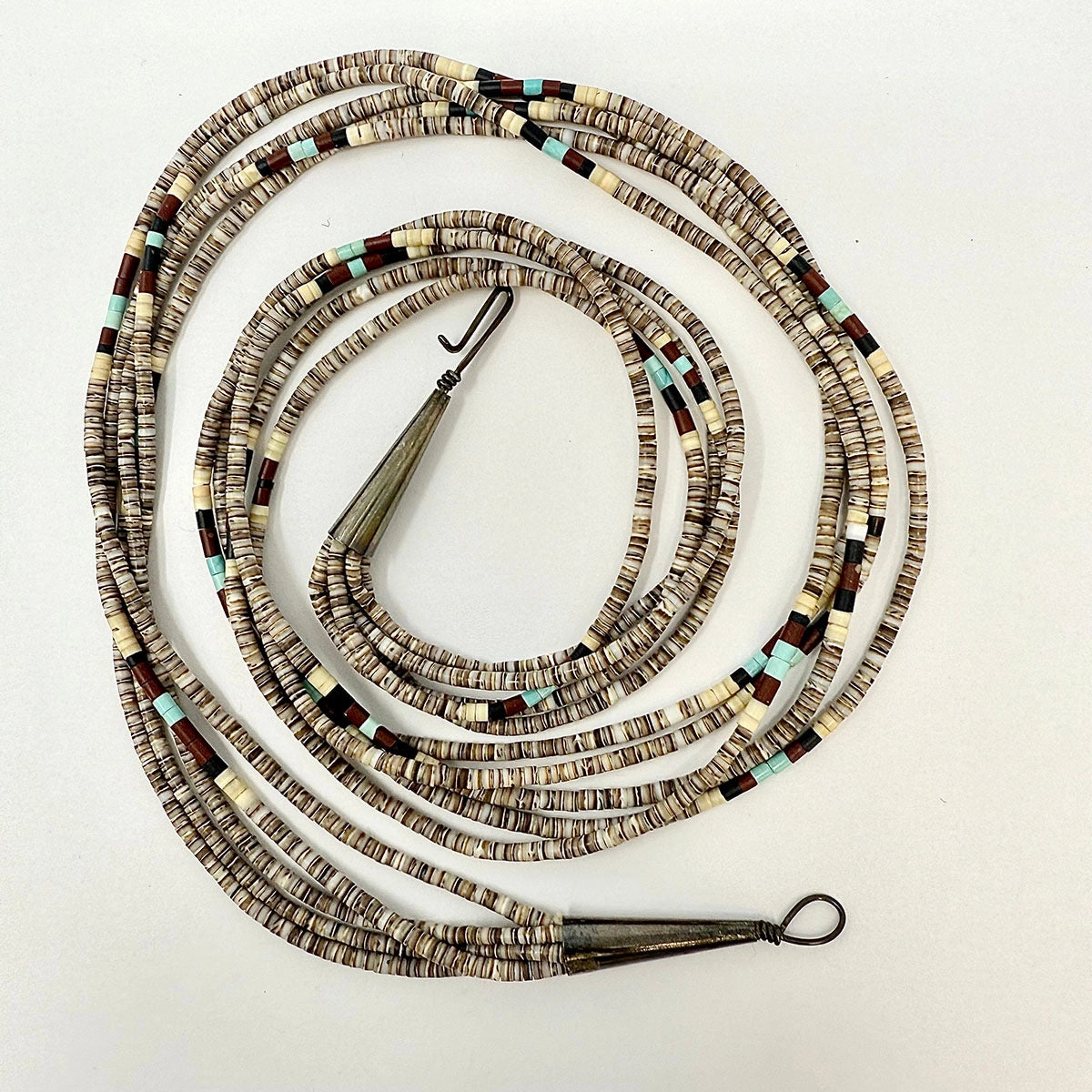 5 Strand Heishi  Necklace with Turquoise