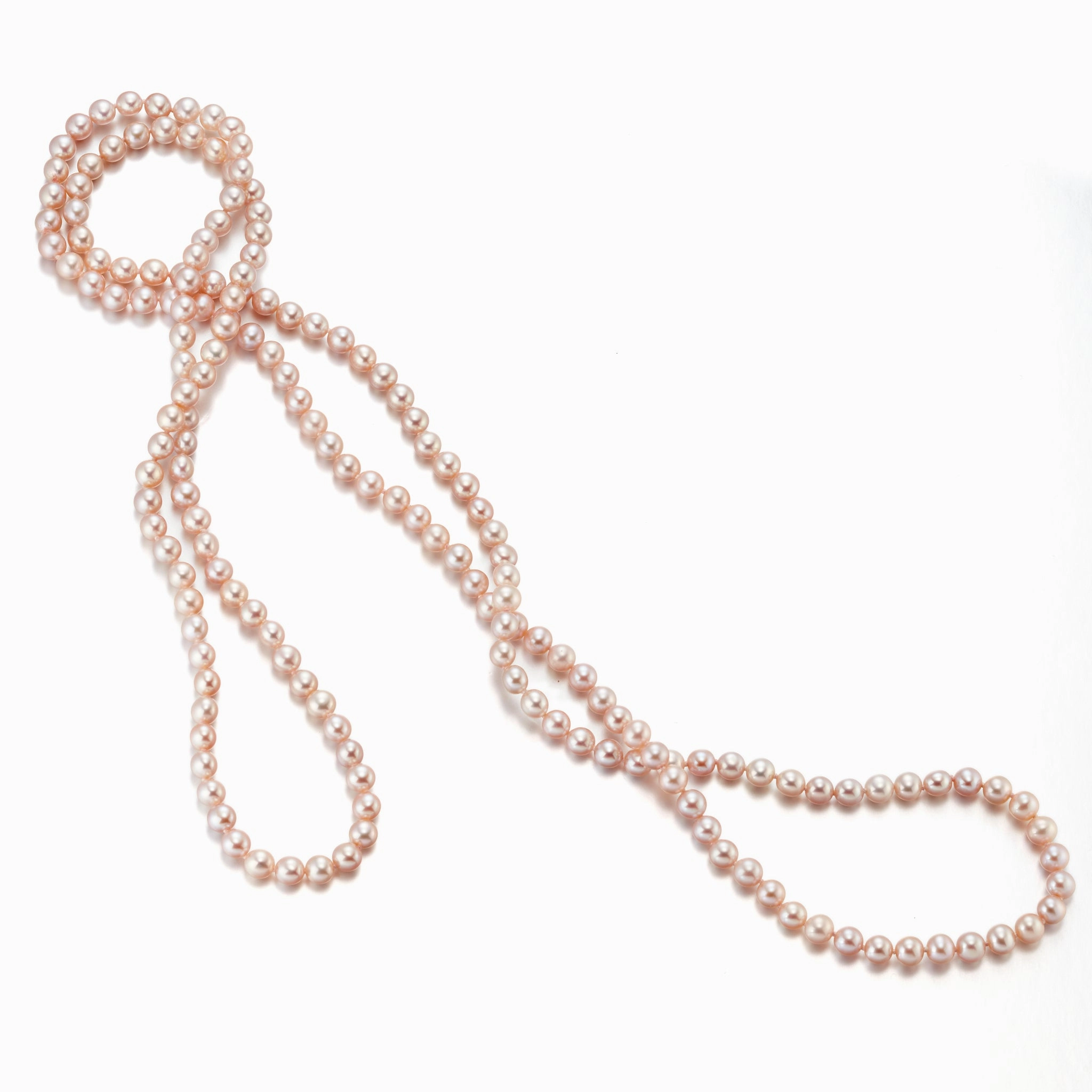 5mm Pink Pearl Rope Necklace