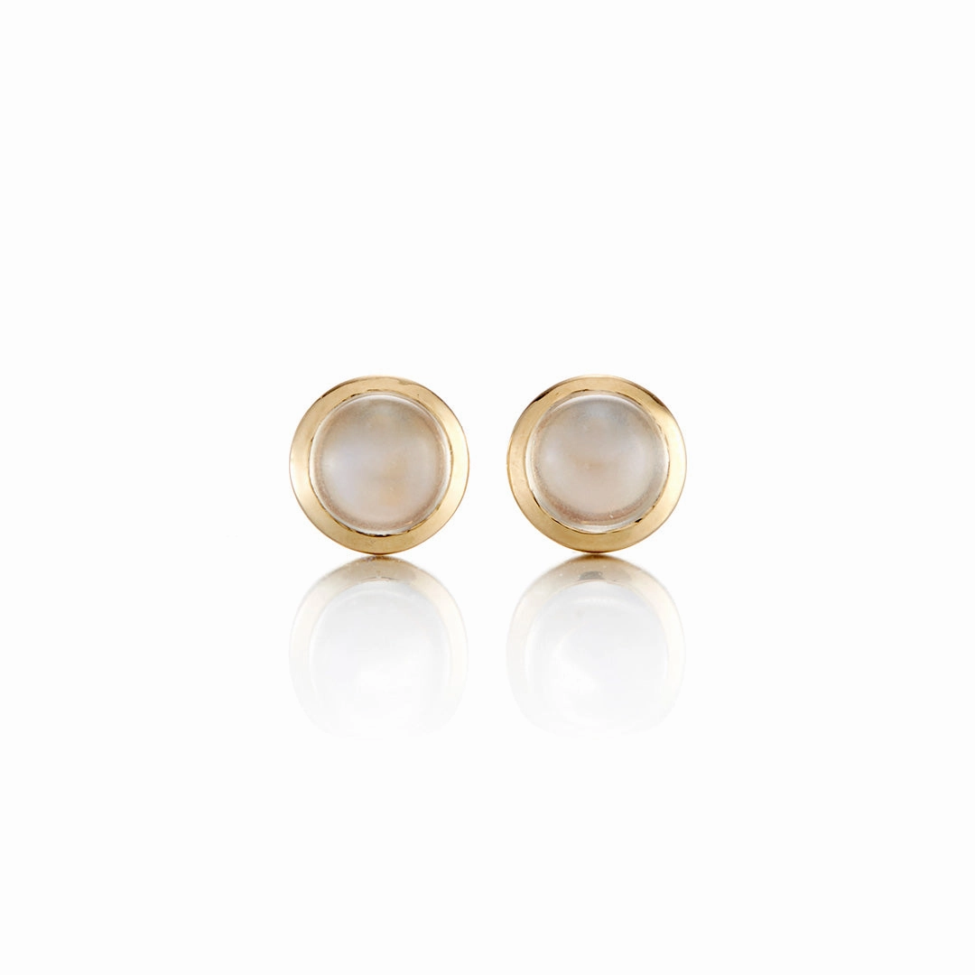 5mm Rainbow Moonstone Stud Earrings