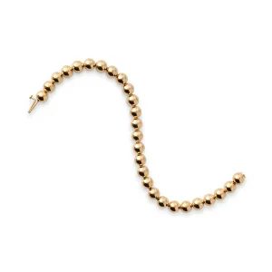 7mm Gold Bead Bracelet