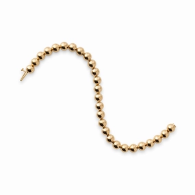 7mm Gold Bead Bracelet