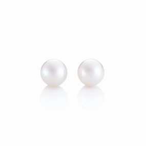 7mm White Akoya Pearl Earrings