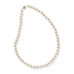 8mm Baroque White Akoya Pearl Necklace