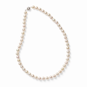 8mm Baroque White Akoya Pearl Necklace