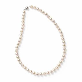 8mm Baroque White Akoya Pearl Necklace